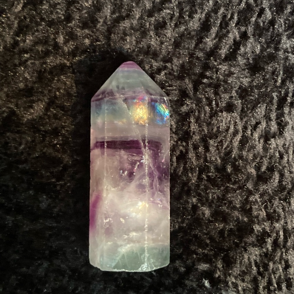 Rainbow Fluorite Crystal Tower